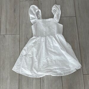 Old Navy White Ruffled Smocked Sundress